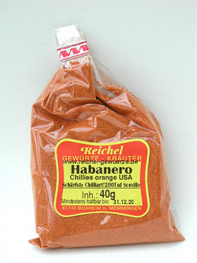 Habanero    gemahlen,       Chili orange